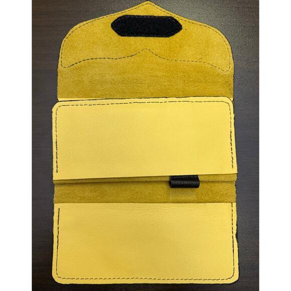 Stine Goya Leather wallet daisy New genuine yellow boho hippie multifunction - Picture 3 of 7